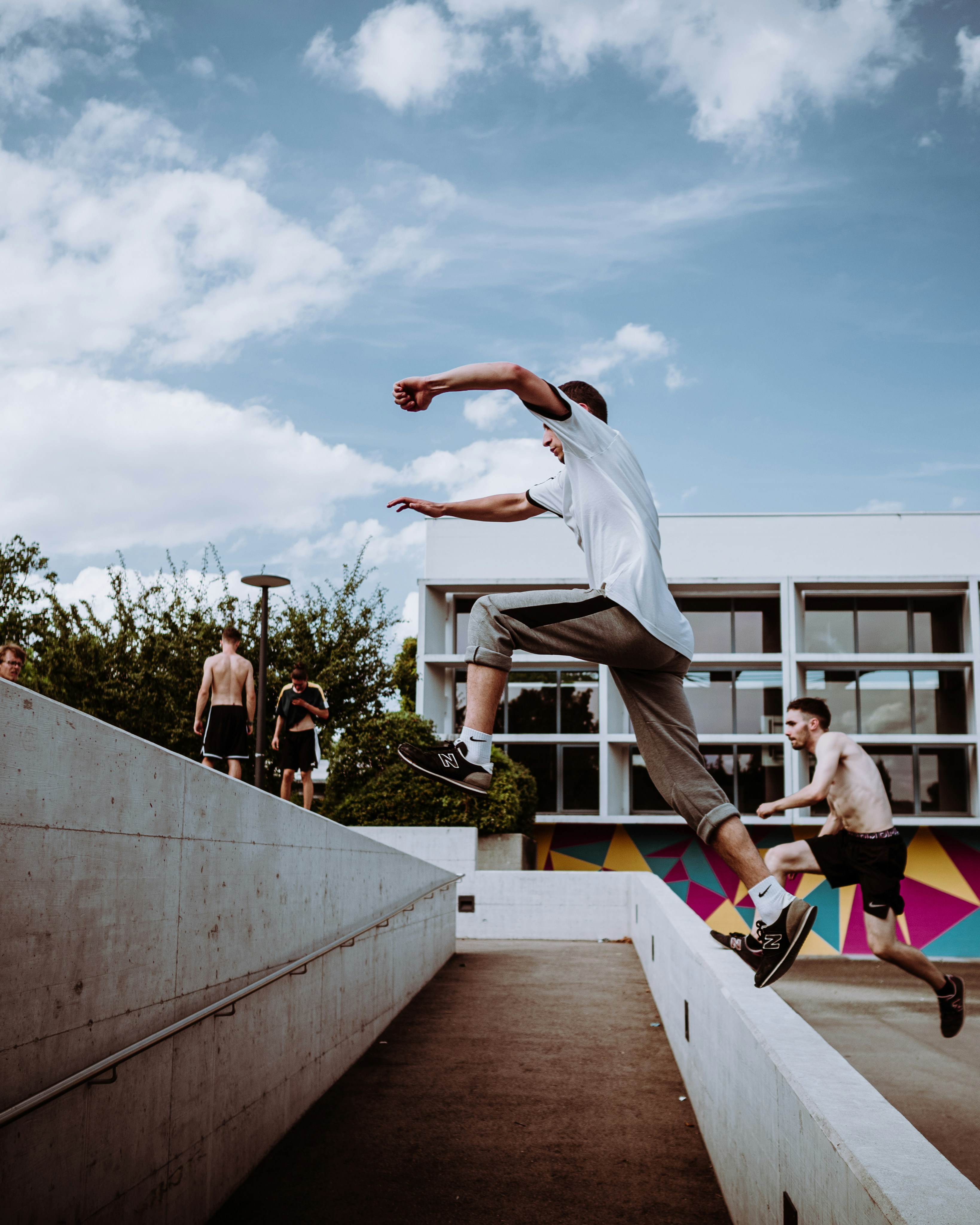 Photo by Emanuel Kionke - Two Traceurs Jumping